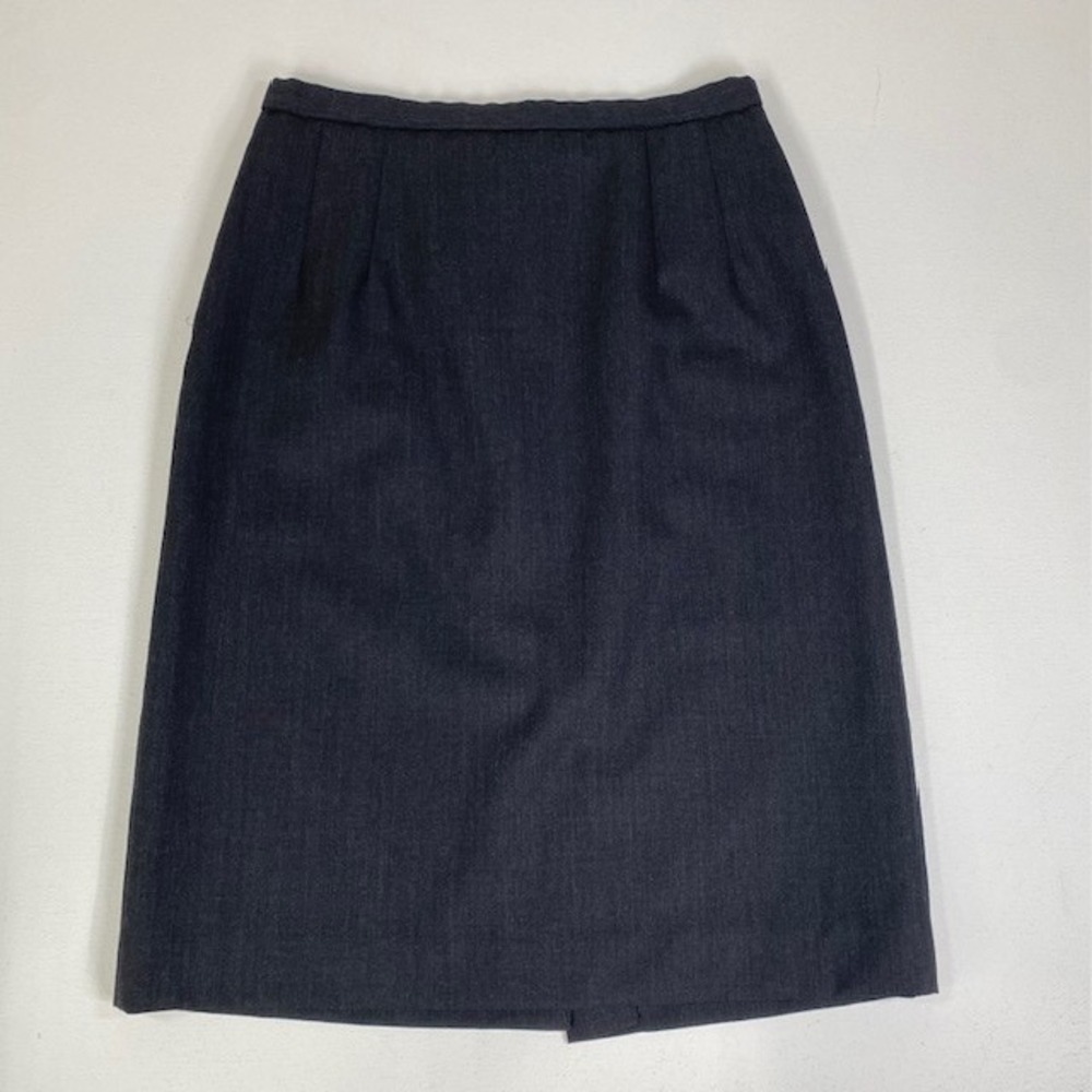 Pendleton Petite Wool Skirt Gray Career Pencil Lined Size‎ 10
